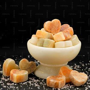 آباژور سنگ نمک مدل کاسه و قلب