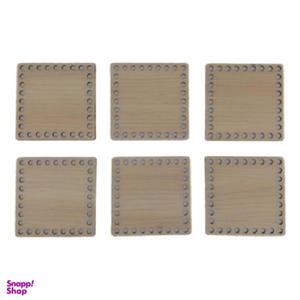 کفی تریکو بافی مدل مربع کد p12-6 بسته 6 عددی