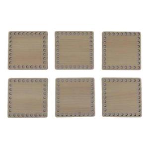 کفی تریکو بافی مدل مربع کد p12-6 بسته 6 عددی