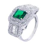 انگشتر نقره زنانه مدل Emerald-002