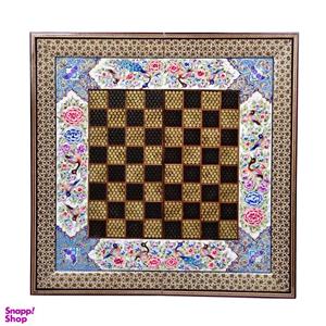 صفحه شطرنج خاتم کاری مدل گل و مرغ طرح اردیبهشت کد LS-50