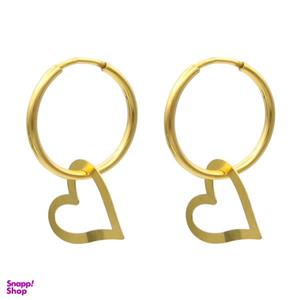 گوشواره طلا 18 عیار زنانه کاپانی مدل حلقه ای کد KE015 