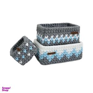 سبد قلاب بافی تریکو کد 30 مجموعه 3 عددی
