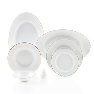 سرویس غذاخوری 28 پارچه چینی زرین ایران سری ایتالیا اف مدل زرین درجه سه