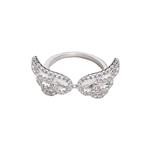 CUBIC QR-6102 Sliver Ring For Women