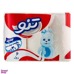 دستمال کاغذی 150 برگ تنو کد 008 بسته 6 عددی