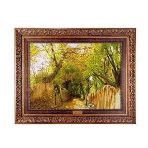 تابلو فرش ماشینی نقش نگار رضوی طرح کوچه باغ کد 514C