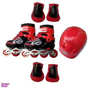 اسکیت کفشی استریت رانر مدل ۰۰۲ به همراه کلاه و لوازم ایمنی اسکیت