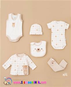 ست 13 تکه لباس نوزادی دخترانه نیلی مدل teddy123