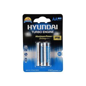 باتری قلمی هیوندای مدل Power Alkaline بسنه 2 عددی Hyundai Power Alkaline AA Battery Pack Of 2