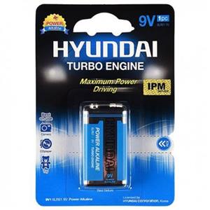 باتری کتابی هیوندای مدل Power Alkaline Hyundai Power Alkaline 9V Battery