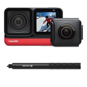 دوربین فیلم برداری اینستا 360 مدل one r twin edition به همراه منوپاد نامرئی Gopro Hero 9 Black Action Camera 
