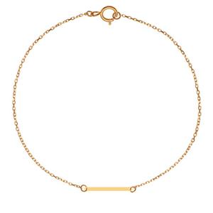 دستبند طلا 18 عیار زنانه کرابو طرح مستطیل مینیمال مدل Kr102033