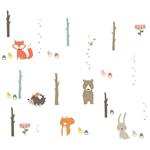 استیکر دیواری کودک مدل حیوانات جنگل کد 9043
