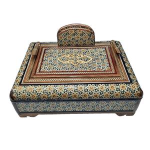 قلمدان خاتم کاری مدل رومیزی جعبه دار کد 67 
