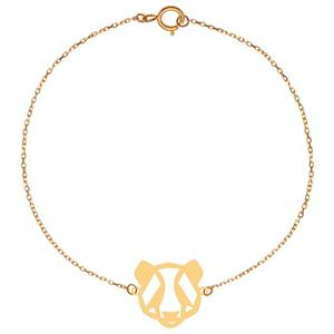 دستبند طلا 18 عیار زنانه کرابو طرح پاندا مدل Kr101901