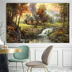 پوستر دیواری طرح خانه و جنگل مدلFP293