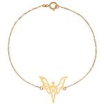دستبند طلا 18 عیار زنانه کرابو طرح فرشته مدل Kr101992