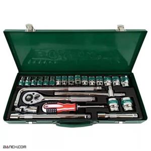 مجموعه 25 عددی آچار و سری بکس هنس تولز مدل ریبن