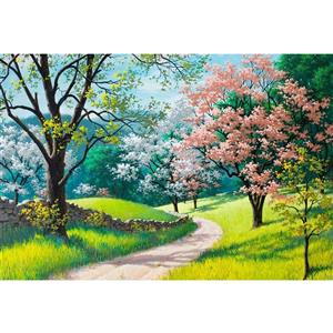 مگنت طرح نقاشی منظره بهار درخت جنگل مدل T1119