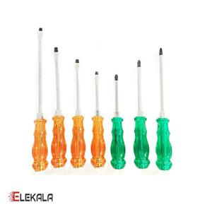 پیچ گوشتی آهنربایی ضربه خور مدل SET مجموعه 7 عددی