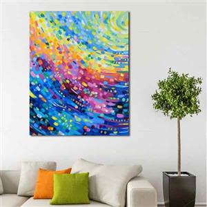 تابلو بوم طرح آبستره رنگی کد ART-2855