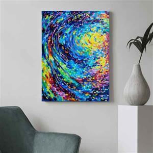 تابلو بوم طرح آبستره رنگی کد ART-2837