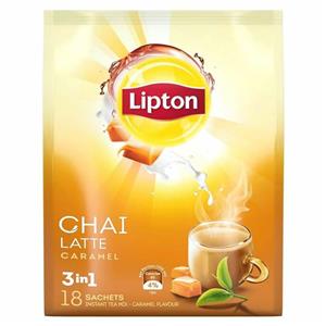 چای لاته کاراملی 3in1 لیپتون بسته 18 عددی