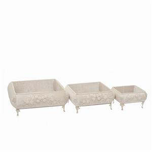 سبد هدیه عقد و بله برون مدل مخملی کد A161 مجموعه 3 عددی