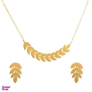 نیم ست طلا 18 عیار زنانه دُرج طرح گندم مدل DS11