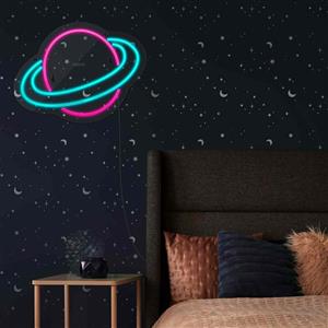 چراغ دیواری نئون دیزاین طرح Planet_PN