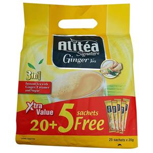 چای فوری علی تی با طعم زنجبیل بسته 25 عددی Alitea Instant Tea With Ginger Essence 25 Pcs