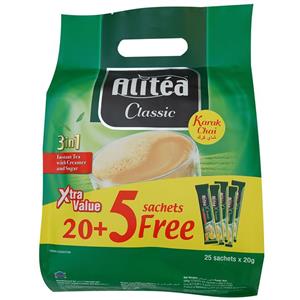 چای فوری علی تی با طعم کلاسیک بسته 25 عددی