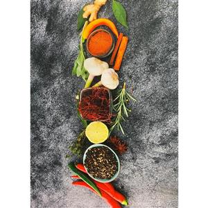 فرش ماشینی مدل آشپزخانه طرح فرشینه ادویه ای