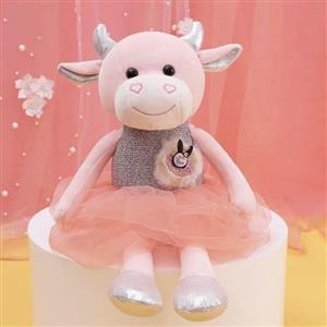 عروسک طرح گاو مدل دامن دار ارتفاع 40 سانتی متر