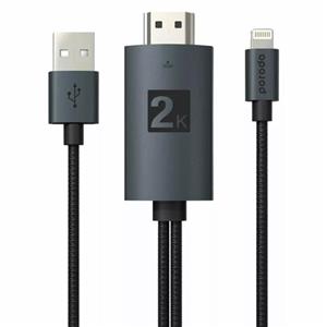 کابل تبدیل HDMI به USB / لایتنینگ پرودو مدل PD-ABHDL2-BK طول 2 متر