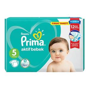 پوشک پریما مدل Aktif سایز 5 بسته 46 عددی مجموعه 2 عددی