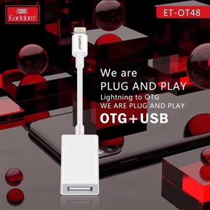 کابل تبدیل لایتنینگ به USB OTG ارلدام مدل ET-OT48 طول 10 سانتی متر