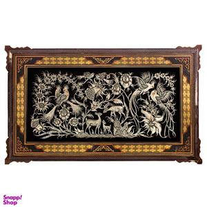 تابلو خاتم کاری طرح گل و مرغ کد 4080 