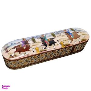 قلمدان خاتم کاری طرح چوگان کدch-20 