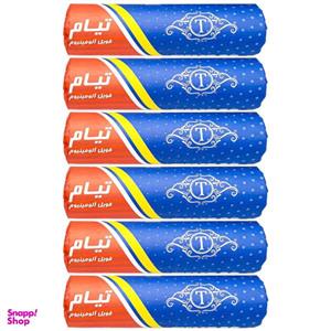 فویل آلومینیوم تیام مدل T20-10 رول 20 متری مجموعه 6 عددی