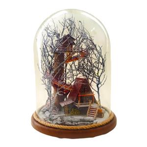 چراغ خواب هانسل وود مدل کلبه رویایی فصل زمستان کد 30cm 