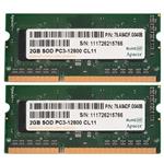 رم لپ تاپ DDR3 دو کاناله 1600مگاهرتز CL11 اپیسر مدل 12800S ظرفیت 2 گیگابایت