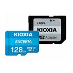 کارت حافظه‌ micro SDXC کیوکسیا مدل EXCERIA کلاس 10 استاندارد UHS-I U1 سرعت 100MBps ظرفیت 128 گیگابایت به همراه آداپتور SD