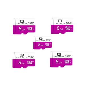 کارت حافظه microSD HC تروبایت مدل 533X V30 کلاس 10 استاندارد UHS-I U1 سرعت 80MBps ظرفیت 8 گیگابایت بسته 5 عددی