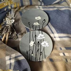 دیوارکوب دست نگار مدل گل مجموعه 2 عددی