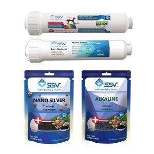 فیلتر دستگاه تصفیه آب اس اس وی مدل A.N کد 69 مجموعه 2 عددی به همراه شارژ یدک مجموعه 2 عددی