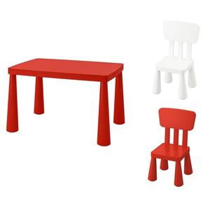 میز و صندلی کودک ایکیا مدل MAMMUT آبی