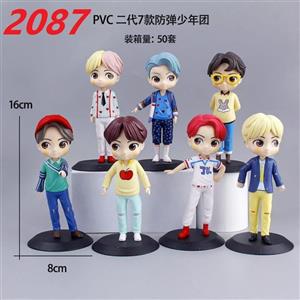 فیگور مدل خواننده های گروه بی تی اس مجموعه 7 عددی