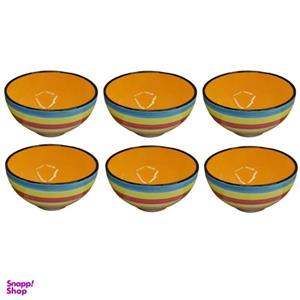 کاسه مدل رنگین کمان مجموعه 6 عددی